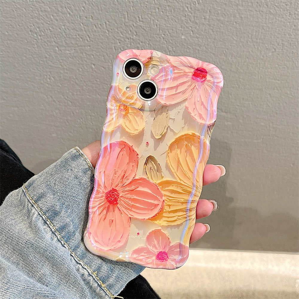 Pink Floral Phone Case for iPhone 15 Pro Max