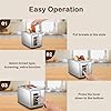 2 Slice Toaster Touch Screen 1.5" Wide Slot, Stainless Steel Smart Bread Toaster