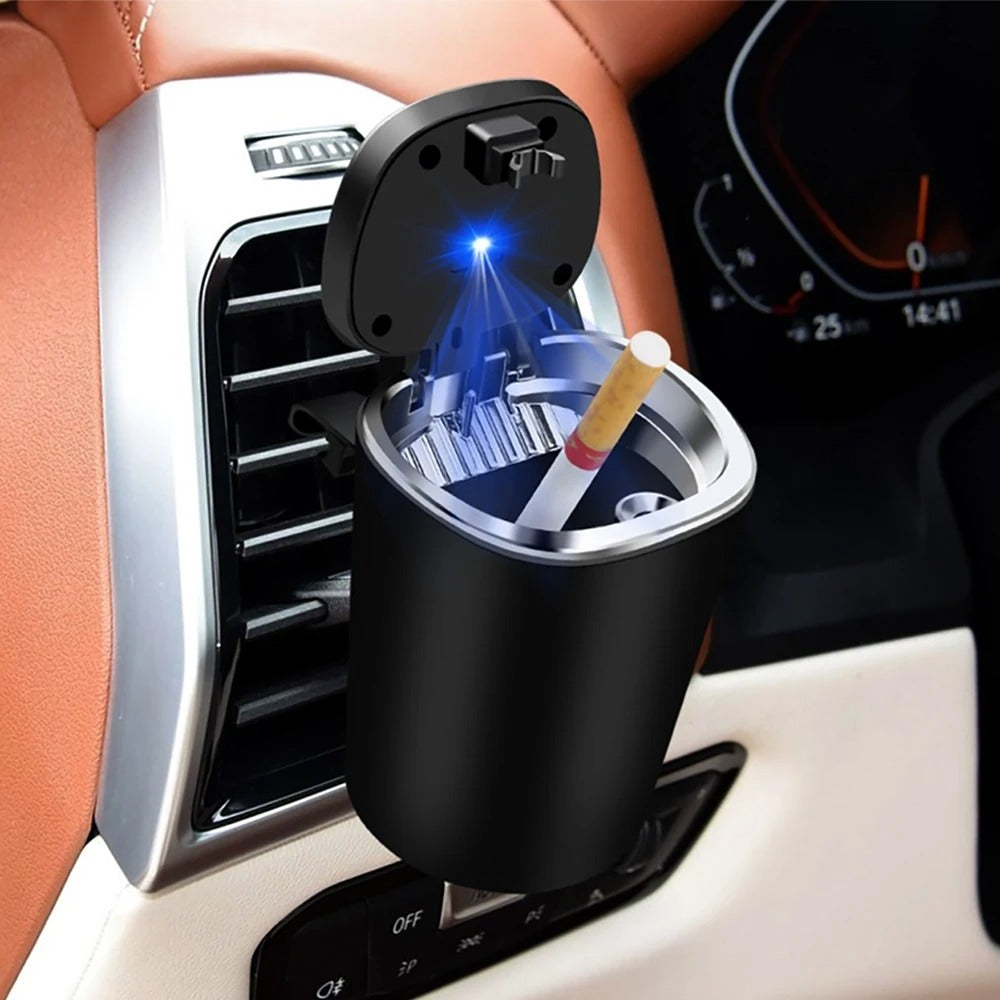 Ashtray with Lid for Cigarette, Stainless Steel Ashtrays for Car