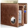 Men’s Bifold Slim RFID Blocking Wallet with Stealth AirTag Holder