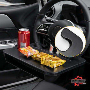 3 in 1 Car Steering Wheel Desk - Steering Wheel Tray with Car Seat Gap Filler Organizer