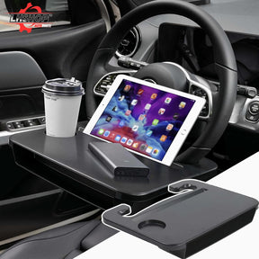 3 in 1 Car Steering Wheel Desk - Steering Wheel Tray with Car Seat Gap Filler Organizer