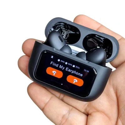 A9 Pro Wireless Earbuds With Smart Touch Screen – ANC/ENC