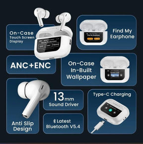 New A9 Pro Apple Airpods ANC/ENC Noise Reduction, Touch Control