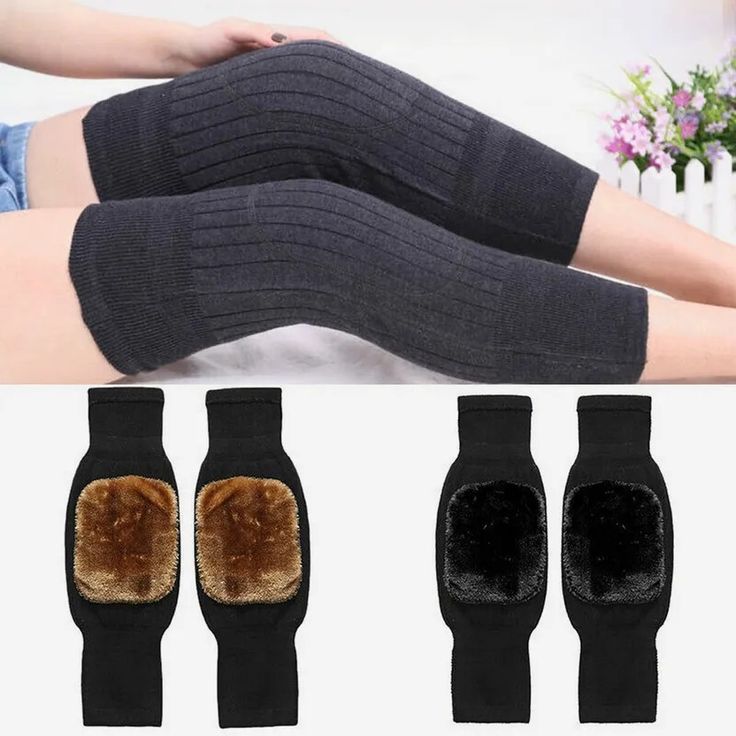 2pcs Cashmere Leg Warmer, Wool Warm Thickened And Fleece For Men's & Women