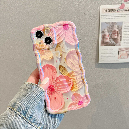 Pink Floral Phone Case for iPhone 15 Pro Max