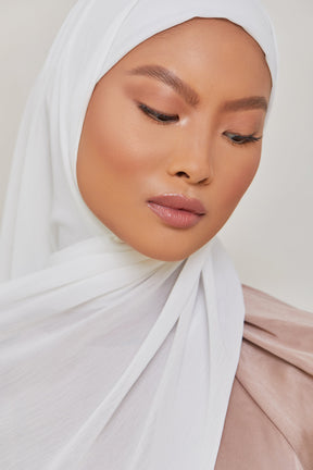 Georgette Crepe Hijab - White Mocha