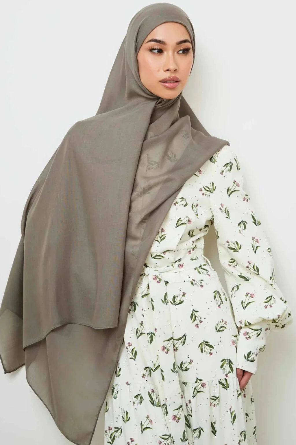 Modal Hijab & Matching Undercap Set - Smokey Olive