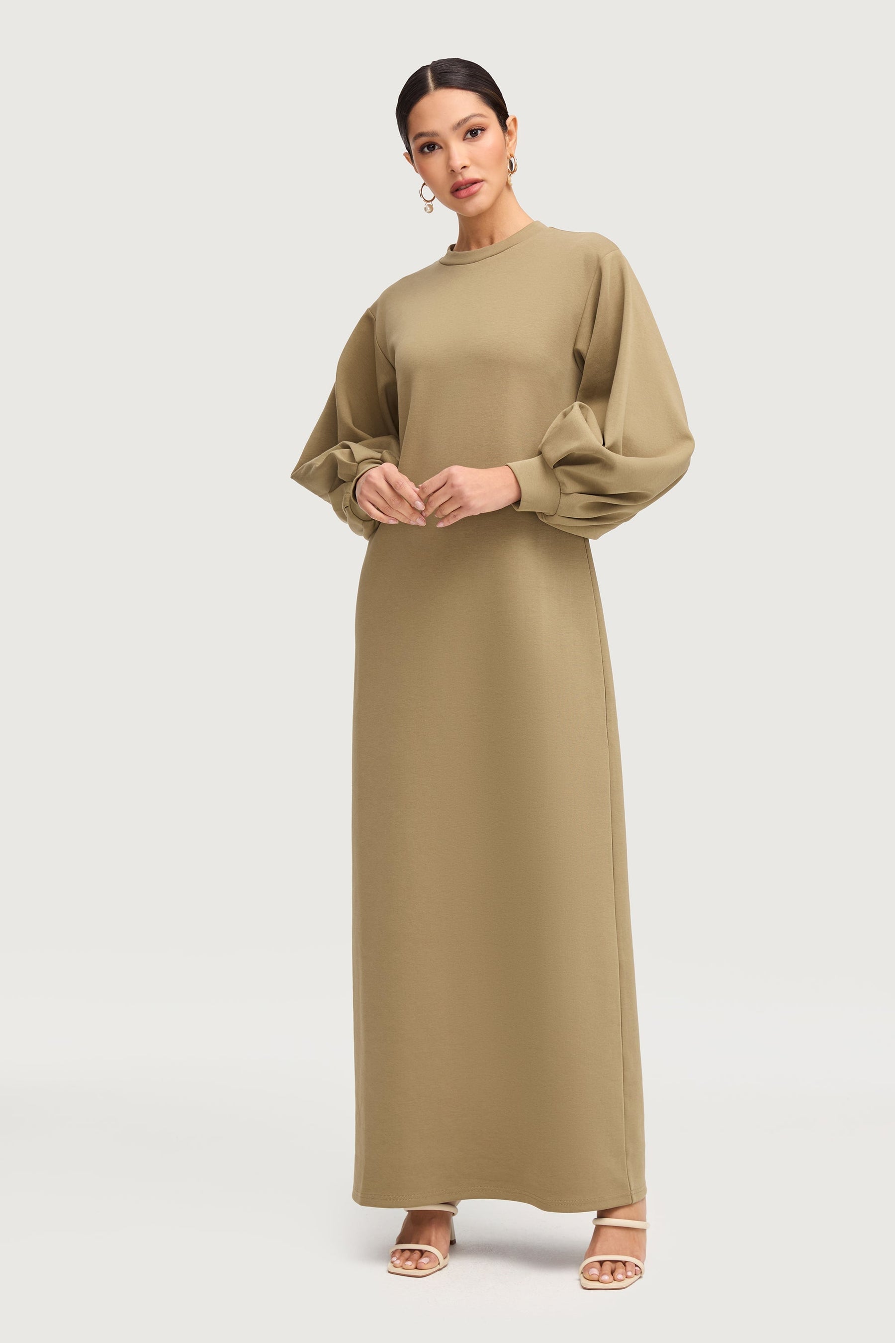 Payton Balloon Sleeve Maxi Dress - Desert Sage