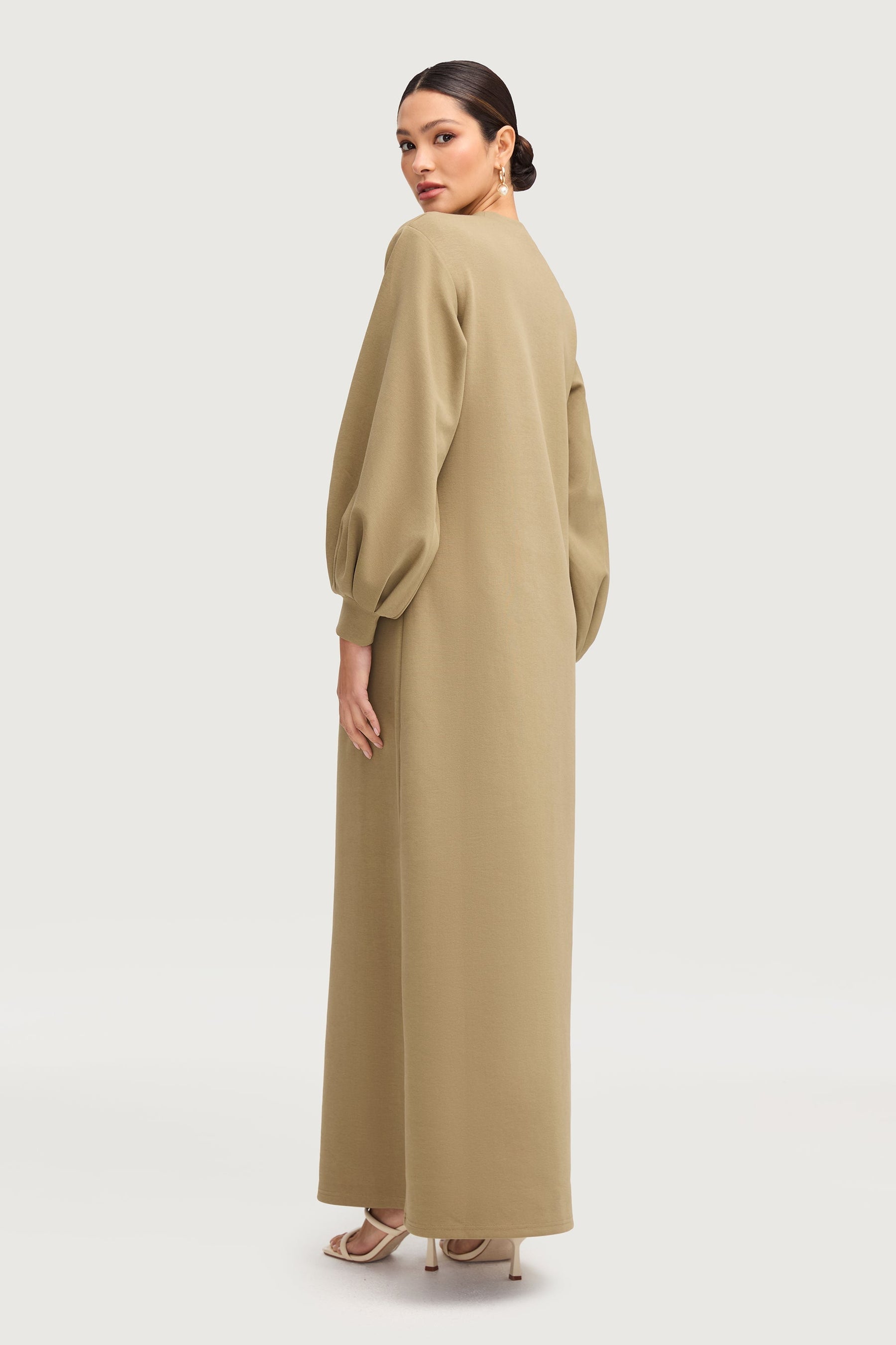 Payton Balloon Sleeve Maxi Dress - Desert Sage